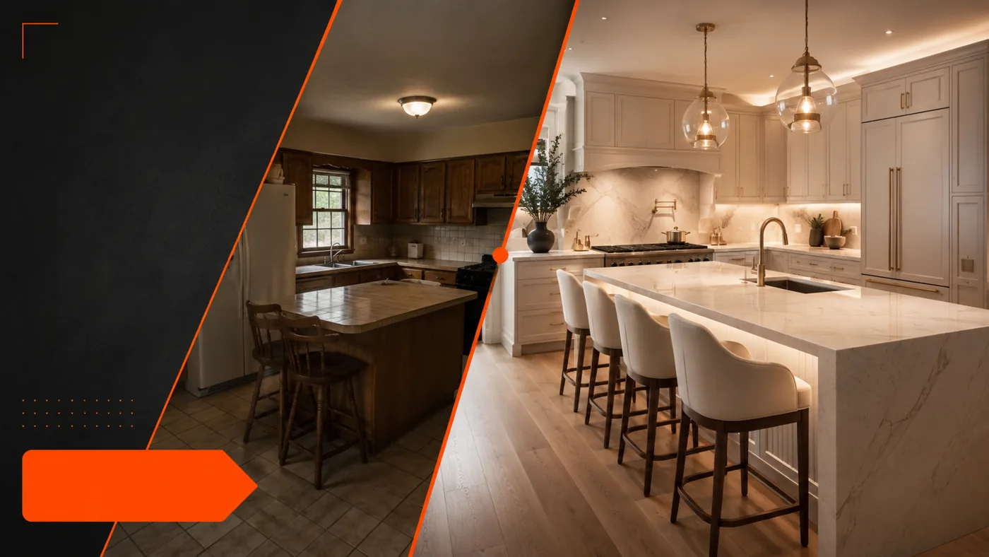 Campaign visual 16:9, interior showcase with CTA